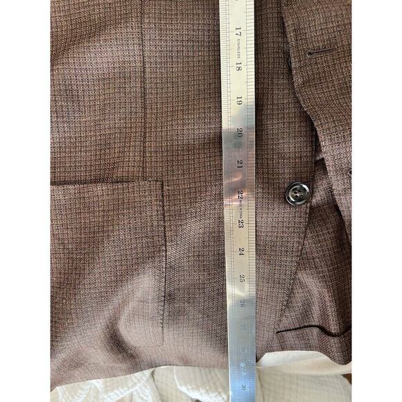 Ermenegildo Zegna Mil. Easy Lightweight Wool Sport Coat Brown Size 54 XL - Picture 11 of 11